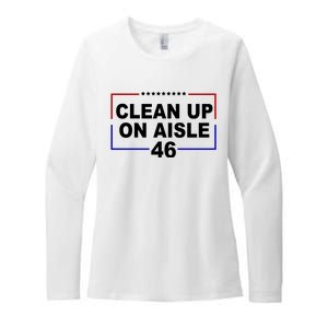 Clean Up On Aisle 46 Anti Biden Womens CVC Long Sleeve Shirt