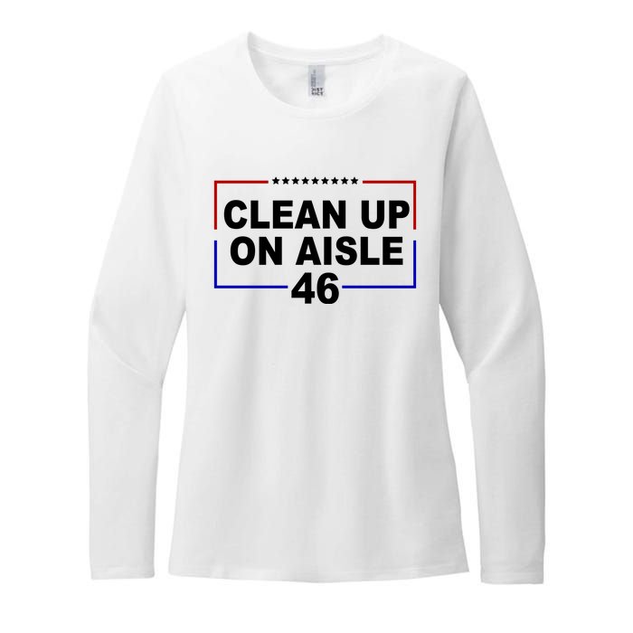 Clean Up On Aisle 46 Anti Biden Womens CVC Long Sleeve Shirt