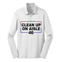 Clean Up On Aisle 46 Anti Biden Silk Touch Performance Long Sleeve Polo