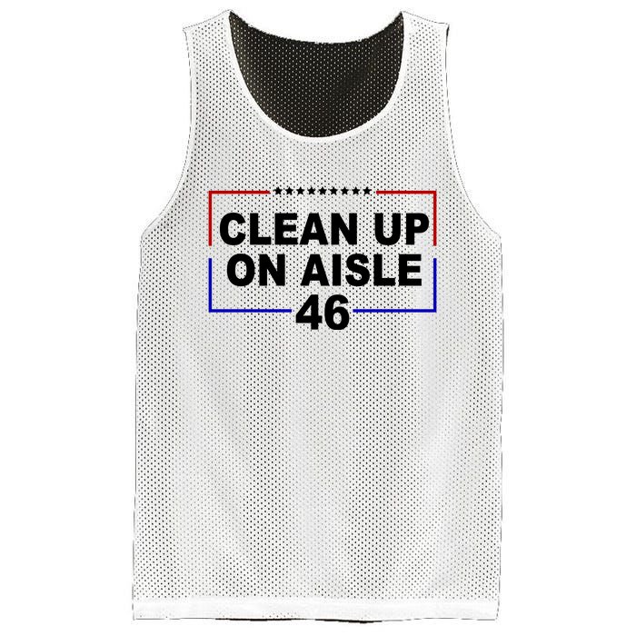 Clean Up On Aisle 46 Anti Biden Mesh Reversible Basketball Jersey Tank