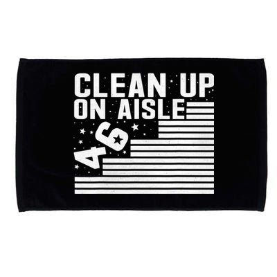 Clean Up On Aisle 46 Impeach Biden Sarcastic Anti Biden 86 46 Microfiber Hand Towel