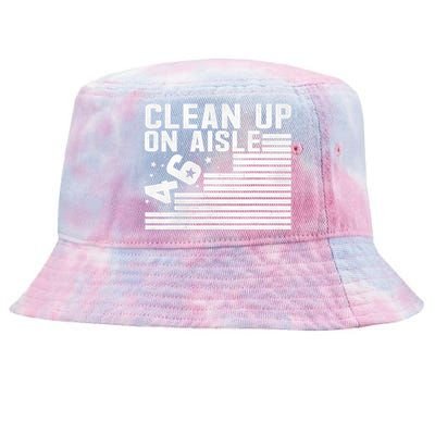 Clean Up On Aisle 46 Impeach Biden Sarcastic Anti Biden 86 46 Tie-Dyed Bucket Hat