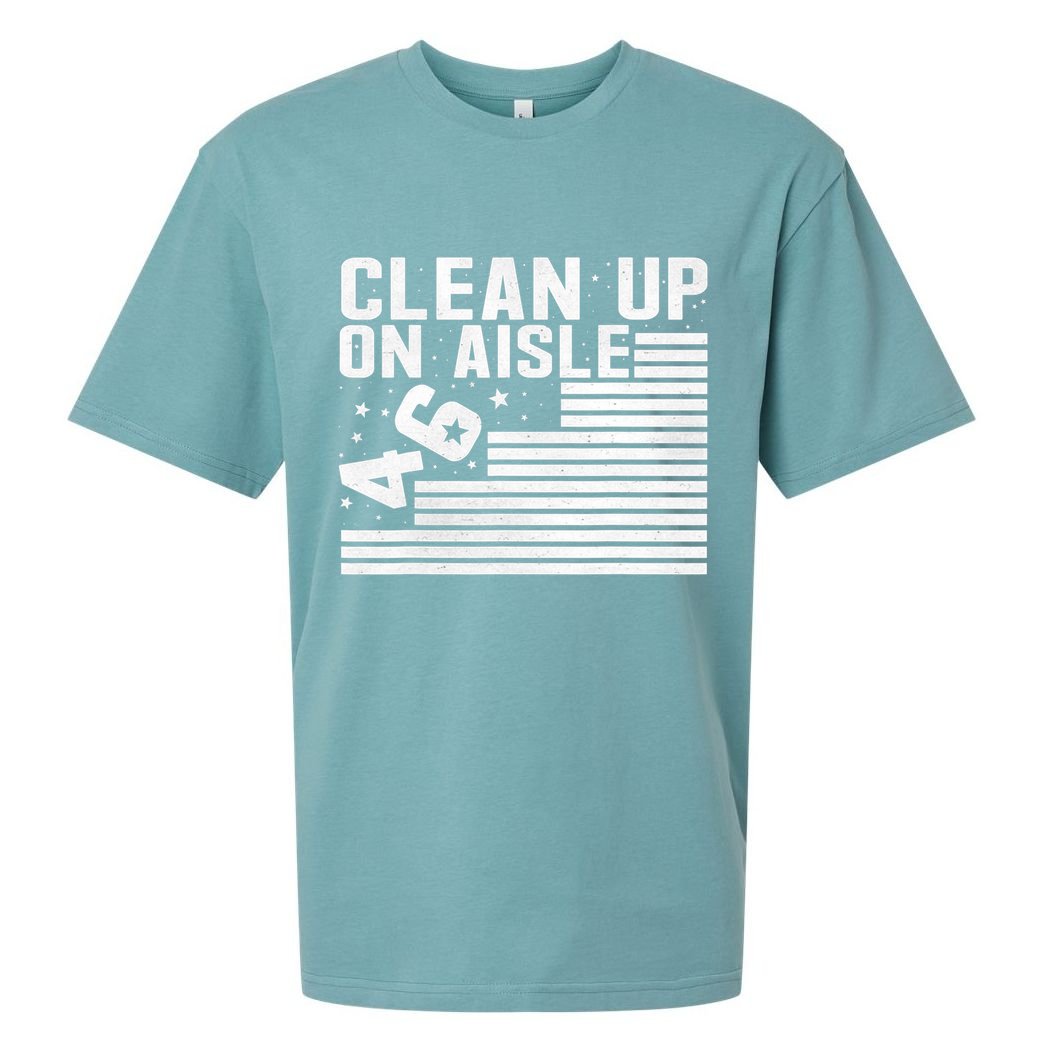 Clean Up On Aisle 46 Impeach Biden Sarcastic Anti Biden 86 46 Sueded Cloud Jersey T-Shirt