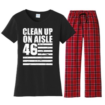 Clean Up On Aisle 46 Anti Biden Women's Flannel Pajama Set