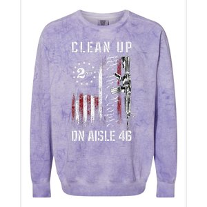 Clean Up On Aisle 46 We The People American Flag AR 15 Colorblast Crewneck Sweatshirt