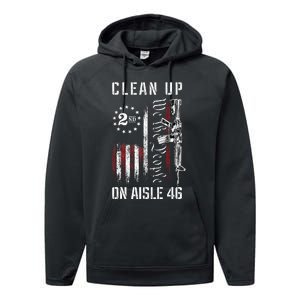 Clean Up On Aisle 46 We The People American Flag AR 15 Performance Fleece Hoodie