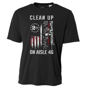 Clean Up On Aisle 46 We The People American Flag AR 15 Cooling Performance Crew T-Shirt