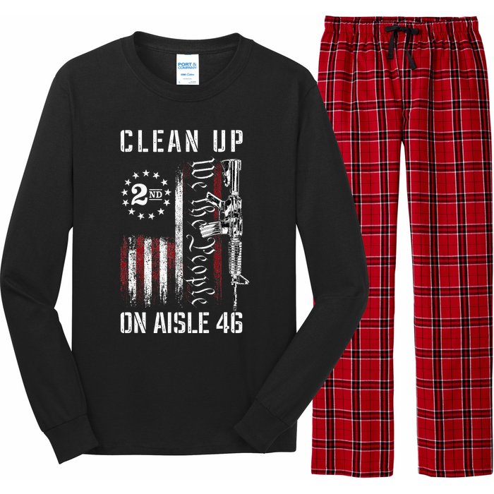 Clean Up On Aisle 46 We The People American Flag AR 15 Long Sleeve Pajama Set