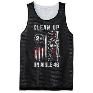 Clean Up On Aisle 46 We The People American Flag AR 15 Mesh Reversible Basketball Jersey Tank