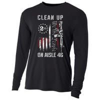 Clean Up On Aisle 46 We The People American Flag AR 15 Cooling Performance Long Sleeve Crew