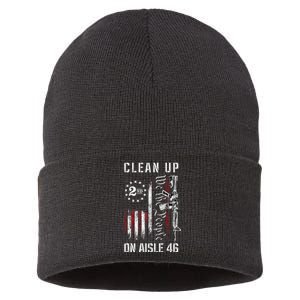 Clean Up On Aisle 46 We The People American Flag AR 15 Sustainable Knit Beanie