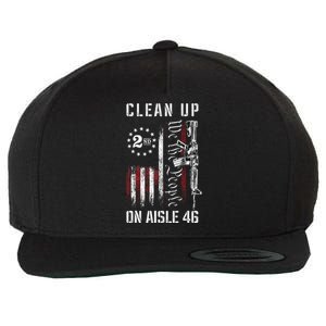 Clean Up On Aisle 46 We The People American Flag AR 15 Wool Snapback Cap