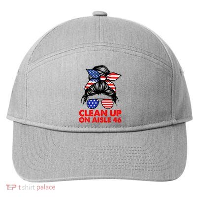 Clean Up On Aisle 46 American Messy Bun 7-Panel Snapback Hat