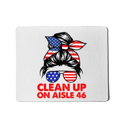 Clean Up On Aisle 46 American Messy Bun Mousepad