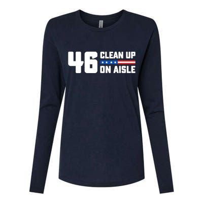 Clean Up On Aisle 46 Womens Cotton Relaxed Long Sleeve T-Shirt