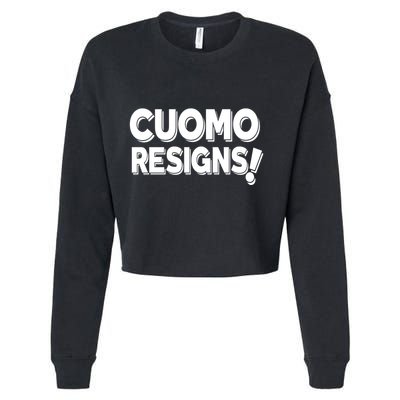 Cuomo Resigns Cropped Pullover Crew