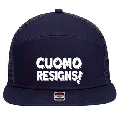 Cuomo Resigns 7 Panel Mesh Trucker Snapback Hat