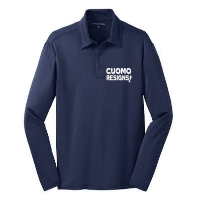 Cuomo Resigns Silk Touch Performance Long Sleeve Polo