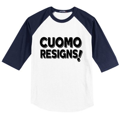 Cuomo Resigns Baseball Sleeve Shirt