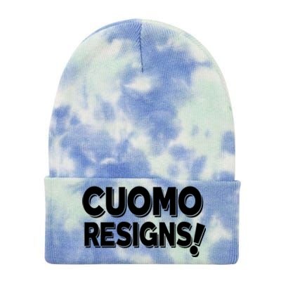 Cuomo Resigns Tie Dye 12in Knit Beanie