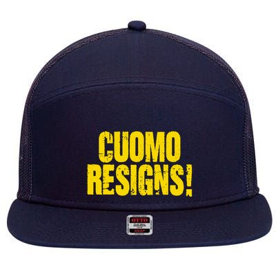 Cuomo Resigns Anti Andrew Cuomo 7 Panel Mesh Trucker Snapback Hat