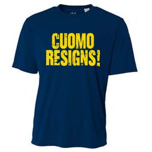 Cuomo Resigns Anti Andrew Cuomo Cooling Performance Crew T-Shirt