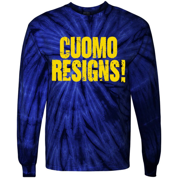 Cuomo Resigns Anti Andrew Cuomo Tie-Dye Long Sleeve Shirt