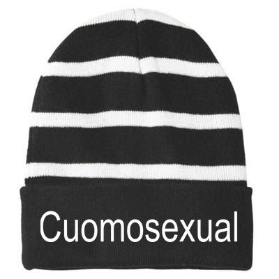 Cuomo Sexual Cuomosexual Striped Beanie with Solid Band