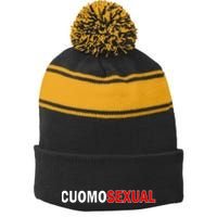 Cuomosexual Stripe Pom Pom Beanie