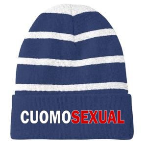 Cuomosexual Striped Beanie with Solid Band