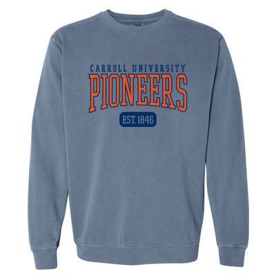 Carroll University Pioneers Est Date Gift Garment-Dyed Sweatshirt