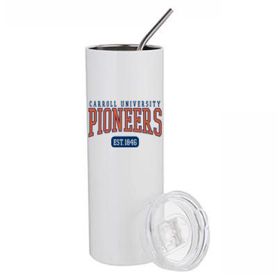 Carroll University Pioneers Est Date Gift Stainless Steel Tumbler