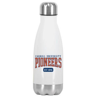 Carroll University Pioneers Est Date Gift Stainless Steel Insulated Water Bottle