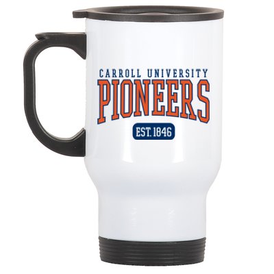 Carroll University Pioneers Est Date Gift Stainless Steel Travel Mug