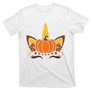 Cute Unicorn Pumpkin Halloween Thanksgiving T-Shirt