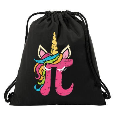Cute Unicorn Pi Day Drawstring Bag