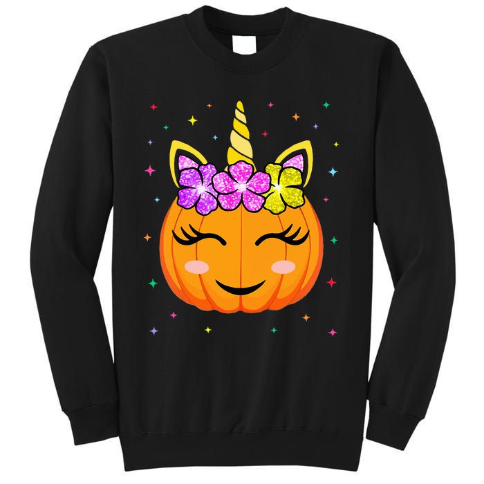 Cute Unicorn Pumpkin Unny Halloween Costume Sweatshirt