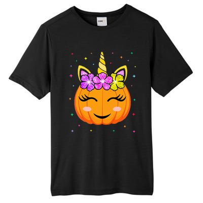 Cute Unicorn Pumpkin Unny Halloween Costume Tall Fusion ChromaSoft Performance T-Shirt