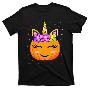 Cute Unicorn Pumpkin Funny Halloween Costume T-Shirt