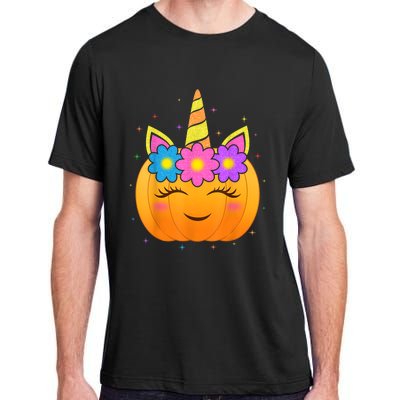 Cute Unicorn Pumpkin Girls Kids Funny Halloween Costume Adult ChromaSoft Performance T-Shirt