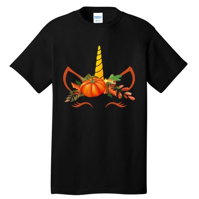 Cute Unicorn Pumpkin For Halloween Thanksgiving Tall T-Shirt