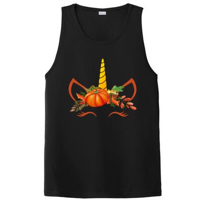 Cute Unicorn Pumpkin For Halloween Thanksgiving PosiCharge Competitor Tank