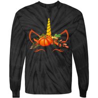 Cute Unicorn Pumpkin For Halloween Thanksgiving Tie-Dye Long Sleeve Shirt