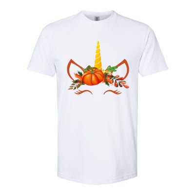 Cute Unicorn Pumpkin For Halloween Thanksgiving Softstyle CVC T-Shirt