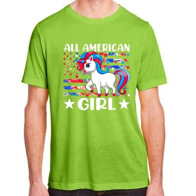 Cute Unicorn Patriotic Funny 4th Of July All American Cool Gift Adult ChromaSoft Performance T-Shirt