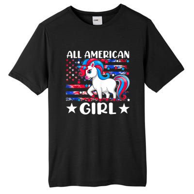 Cute Unicorn Patriotic Funny 4th Of July All American Cool Gift Tall Fusion ChromaSoft Performance T-Shirt