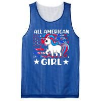 Cute Unicorn Patriotic Funny 4th Of July All American Cool Gift Mesh Reversible Basketball Jersey Tank