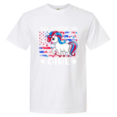 Cute Unicorn Patriotic Funny 4th Of July All American Cool Gift Garment-Dyed Heavyweight T-Shirt