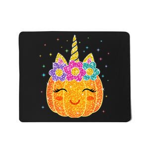 Cute Unicorn Pumpkin Halloween Thanksgiving Mousepad