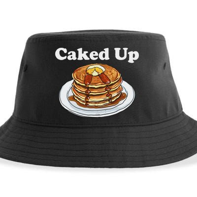 Caked Up Pancake Lover Sweet Breakfast Baking Sustainable Bucket Hat